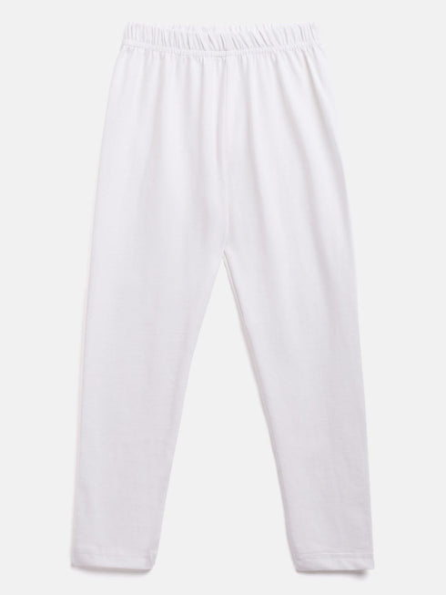 Vastramay SISHU Girl's Orange Chikankari Kurta Leggings Set